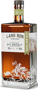 Land Run Distillery straight rye whiskey
finished with pecan wood - Premium Oklahoma craft whiskey